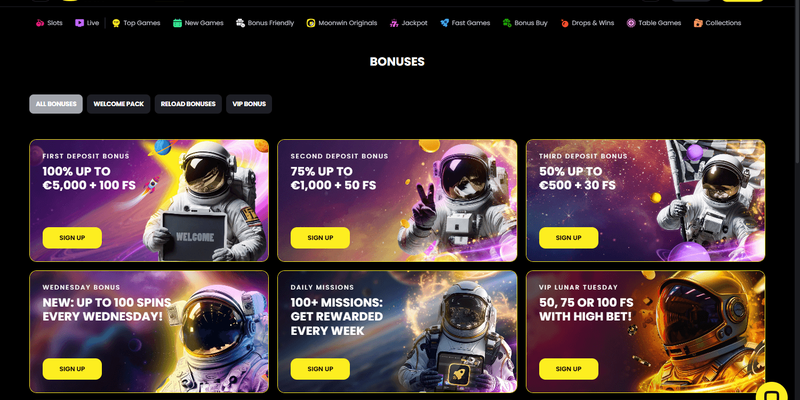 MoonWin のサイトプレビュー