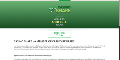 Seitenvorschau von Casino Share
