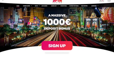 Spin Casino のサイトプレビュー