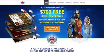UK Casino Club のサイトプレビュー